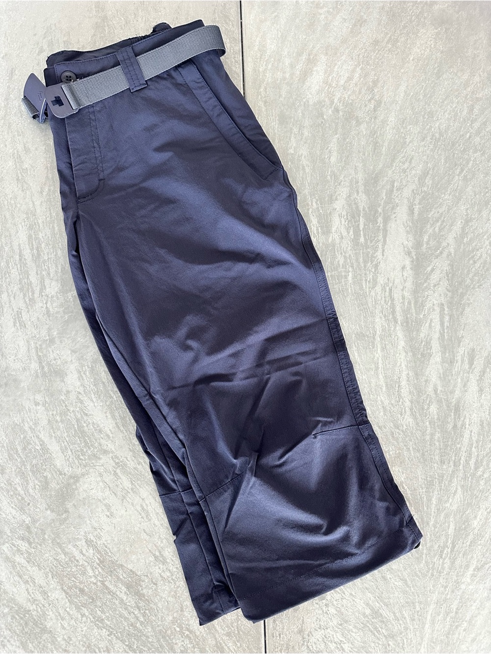 Men's Navy Knicker Hiking Pants with Integrated Belt